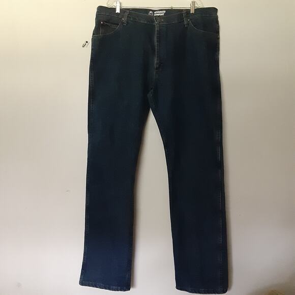 Wrangler Jeans Mens 40X36 Blue Denim 47 Regular Fit Advanced Comfort Cowboy - Picture 1 of 8